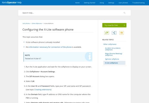 
                            5. Configuring the X-Lite software phone - GFI Software