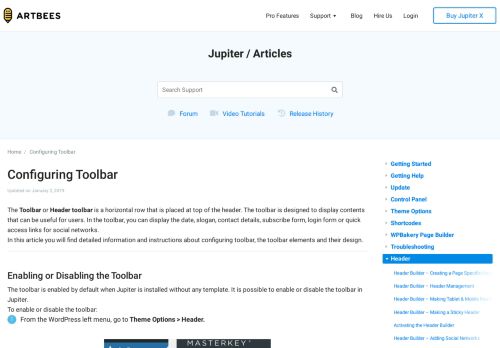 
                            4. Configuring Toolbar - Jupiter Theme Documentation - Artbees