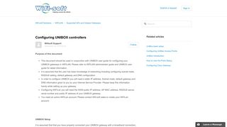 
                            1. Configuring UNIBOX controllers – Wifi-soft Solutions