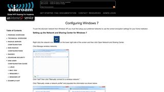 
                            8. Configuring Windows 7 | eduroam-US