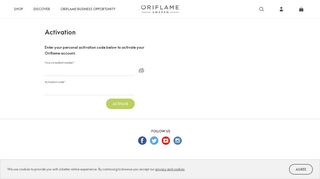 
                            6. Confirm activation | Oriflame cosmetics