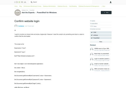 
                            9. Confirm website login - PowerShell for Windows - Ask the Experts ...