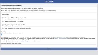 
                            1. Confirm Your Identity With Facebook