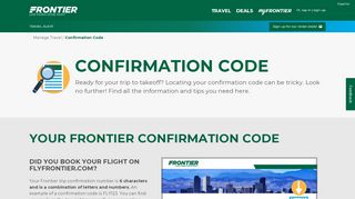 
                            13. Confirmation Code | Frontier Airlines