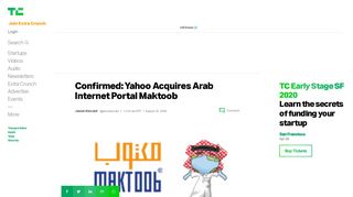 
                            8. Confirmed: Yahoo Acquires Arab Internet Portal Maktoob ...