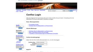 
                            4. Confixx-Login - Methfessel Computers - Ihr Partner für Webhosting ...