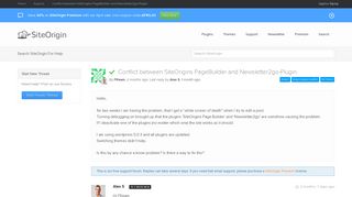 
                            6. Conflict between SiteOrigins PageBuilder and Newsletter2go-Plugin ...