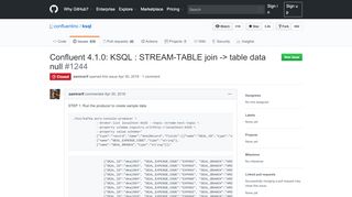 
                            9. Confluent 4.1.0: KSQL : STREAM-TABLE join -> table data null ...