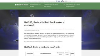 
                            8. Confronto tra Bet365, Bwin e Unibet: quali sono le differenze?