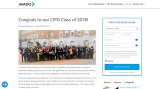 
                            7. Congrats to our CIPD Class of 2018! - The AVADO Blog