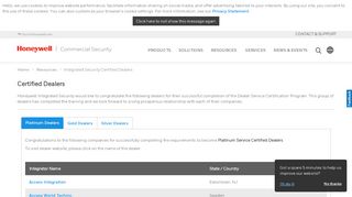 
                            13. Congratulations Certified Dealers - Integrated Security
