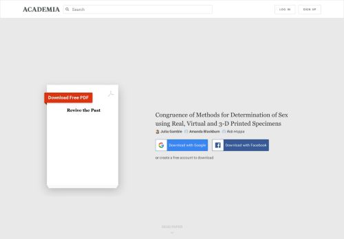 
                            9. Congruence of Methods for Determination of Sex using Real, Virtual ...