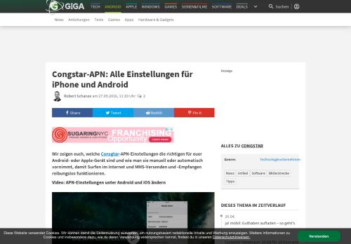
                            8. Congstar-APN: Alle Einstellungen für iPhone und Android – GIGA
