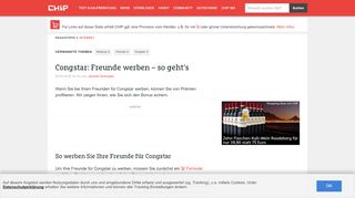 
                            6. Congstar: Freunde werben – so geht's - CHIP