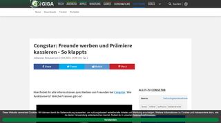 
                            9. Congstar: Freunde werben und Prämiere kassieren – So klappts – GIGA