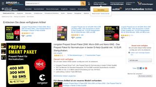 
                            11. congstar Prepaid Smart Paket - Das Prepaid Paket: Amazon.de ...
