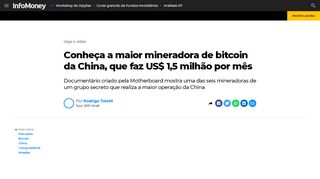 
                            6. Conheça a maior mineradora de bitcoin da China, que faz US$ 1,5 ...