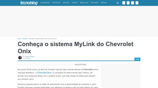 
                            11. Conheça o sistema MyLink do Chevrolet Onix – Tecnoblog