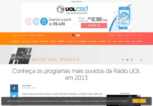 
                            9. Conheça os programas mais ouvidos da Rádio UOL em 2013 - Blog ...