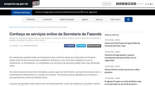 
                            10. Conheça os serviços online da Secretaria da Fazenda | Governo do ...