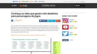 
                            11. Conheça os sites que geram nick aleatórios para personagens de jogos