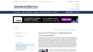 
                            12. Conject-CEO Reents schafft globalen Technologieführer