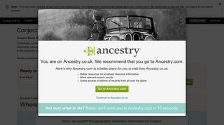 
                            11. Conject Name Meaning & Conject Family History at Ancestry.co.uk