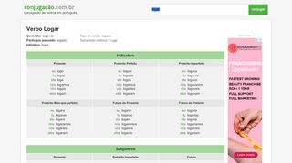 
                            6. Conjugação do Verbo Logar - Conjugação de Verbos