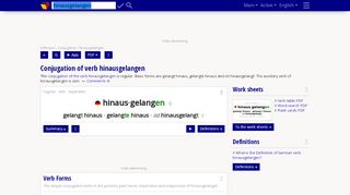 
                            12. Conjugation of hinausgelangen | All forms, tables, examples, voice ...