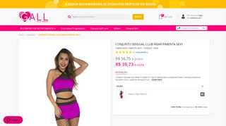 
                            12. CONJUNTO SENSUAL CLUB WEAR PIMENTA SEXY - Gall Sex Shop