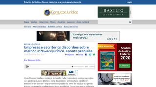 
                            13. ConJur - Empresas e escritórios discordam sobre melhor software ...