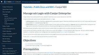 
                            12. Conjur SSH | Conjur Developer Docs