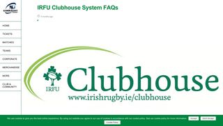 
                            7. Connacht Rugby | Irfu Clubhouse System Faqs