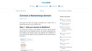 
                            10. Connect a Namecheap domain – BookingSuite HelpDesk - ...