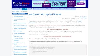 
                            2. Connect and login to a FTP server - CodeJava