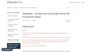 
                            11. Connect and use Google Home with Futurehome (Beta) – Futurehome