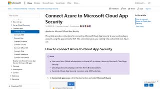 
                            10. Connect Azure to Cloud App Security | Microsoft Docs