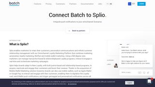 
                            11. Connect Batch to Splio