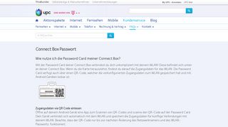 
                            12. Connect Box Passwort | UPC