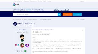 
                            8. Connect Box WLAN-Passwort - UPC Community