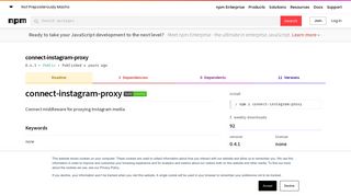 
                            11. connect-instagram-proxy - npm