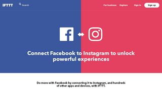 
                            5. Connect Instagram to Facebook - IFTTT