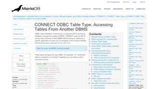 
                            5. CONNECT ODBC Table Type: Accessing Tables From Another DBMS ...
