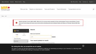 
                            3. Connect - Search | VIA Rail