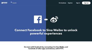 
                            6. Connect Sina Weibo to Facebook - IFTTT