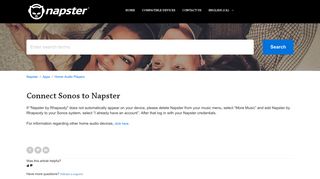 
                            9. Connect Sonos to Napster – Napster