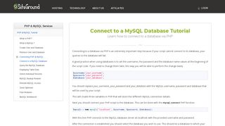 
                            5. Connect to a MySQL Database Tutorial - SiteGround