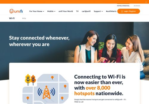 
                            2. Connect To A Unifi Public Hotspot With wifi@unifi App | unifi