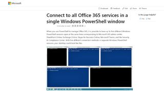 
                            4. Connect to all Office 365 services in a single Windows PowerShell ...