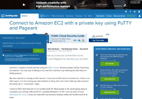 
                            5. Connect to Amazon EC2 with a private key using PuTTY and Pageant